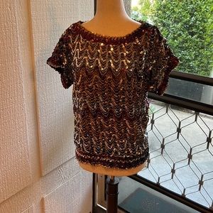 Vintage 70s Disco Sequin Top